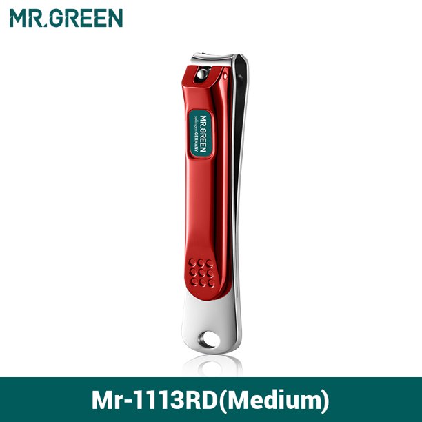 MR.GREEN-cortaúñas de acero inoxidable con cuchilla curvada, tijeras de uñas, cortador, herramientas de manicura, recortador con limas de uñas