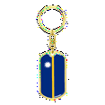 thumbnail image 4 of Nauru Flag Swivel Keychain Dog Tag Stainless Steel or 18k Gold, 4 of 10