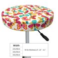 thumbnail image 4 of KLL Colorful Butterflies Round Bar Chair Cushion Cover ,Bar Stool Protector with Elastic, Soft Washable, 4 of 6