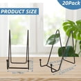 thumbnail image 2 of DAJAVE 20 Pack 6 Inch Plate Stands for Display, Metal Plate Holders Display Stands, Black Frame Holder Stand for Picture, Book, Decorative plate, Picture easel, Tabletop Art, 2 of 7