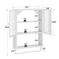 thumbnail image 3 of Soges Bathroom Storage Medicine Cabinets with Doors and Shelves,Towel Bar,over The Toilet Storage,White, 3 of 8