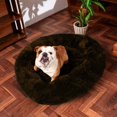 thumbnail image 2 of Modern Soft Plush Round Pet Bed for Cats or Small Dogs, Mini Medium Sized Dog Cat Bed Self Warming Autumn Winter Indoor Snooze Sleeping Cozy Kitty Teddy Kennel (20'' D x 8'' H, Light Grey), 2 of 5
