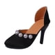 thumbnail image 2 of Zapatos de tacón alto con perlas para muñecas BJD, accesorios para figuras femeninas negro, 2 of 9