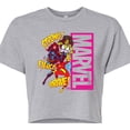 thumbnail image 3 of Marvel - Super Hero Women Sound Effects - Juniors Cropped Graphic T-Shirt, 3 of 5