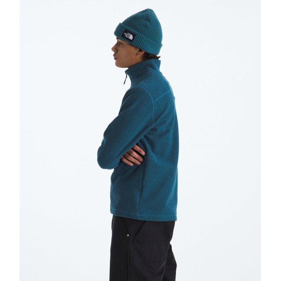 The North Face Textured Cap Rock Men's Midweight Fleece Pullover, 1/4 Zip, Shady Blue Heather, Large, NF0A3YR1