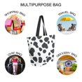 thumbnail image 7 of FORMRS Womens Canvas Tote Bag with Zipper Inner Pocket Shoulder Handbag, Cow Spots, 7 of 7