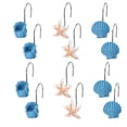 thumbnail image 3 of Juego De Ganchos Colgantes Con Forma De Concha De Estrella De Mar, Juego De Ganchos Colgantes De Acero Inoxidable Para Cortina Yuarrent HA026411-02, 3 of 7
