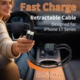 thumbnail image 6 of Car Charger USB C Fast Charge,90W Retractable Car Charger Adapter with Multiport & LED Voltage Display,Cigarette Lighter Adapter Fast Car Charger for iPhone 16/15,Samsung, 6 of 11