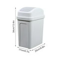 thumbnail image 3 of 2Pcs Bathroom Trash Can with Swing Lid, Small Plastic Garbage Bin, Trashcan Garbage Bin for Dorm, Outdoor, Bathroom, Living Room, Office, Kitchen, Bedroom,1.8 Gallon, Gray, 3 of 8