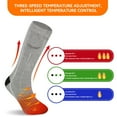 thumbnail image 3 of COMOPIO Heated Socks for Men Women 4000mAh Rechargeable Electric Heating Socks Warm Winter Thermal Socks Electric Battery Socks Foot Warmer(3 Heating Settings), 3 of 9