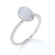 thumbnail image 4 of JeenMata Anillo de Compromiso Antiguo de 1,75 Uds con Ópalo Real de Talla Ovalada y Moissanita en Oro Blanco de 18 K sobre Plata, 4 of 6
