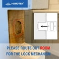 thumbnail image 2 of Privacy Pocket Door Lock Hardware with Pull - Replace Old Or Damaged Sliding Door Locks Quickly and Easily, 2-3/4”x2-1/2”, for 1-3/8” Thickness Door, Brushed Nickel, 2 of 3