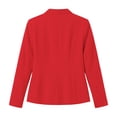 thumbnail image 5 of Fashion Slim Fit Women Solid Color Long Sleeve Button Lapel Blazer Jacket Casual Suit Outer Coat S-XXL Red, 5 of 8