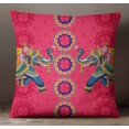 thumbnail image 1 of S4Sassy Mughal Elephant Print Pillow Square Cushion Cover Multicolor Home Decorative -20 x 20 Inches, 1 of 8