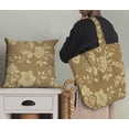 thumbnail image 5 of Soimoi Cotton Satin Spandex Brown Fabric By the Yard - 54 Inch Wide - Floral Pattern Fabric - Botanical and Elegant Designs for Various Uses Printed Fabric, 5 of 6