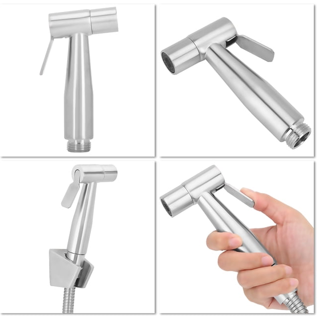 Dekaim Sprayer Set, 3 PCS Handheld Stainless Steel Bidet Spray Douche Shattaf Hose Holder Set