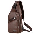 thumbnail image 2 of Stylago Leather Crossbody Sling Backpack for Women Men Vintage Leather Chest Bag Hiking Daypack Work Shopping Shoulder Purse Brown, 2 of 4