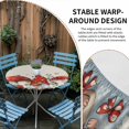 thumbnail image 2 of Red Mushroom Gnomes Round Tablecloth for 36-44 Inch Tables,Fitted Table Cover with Elastic Edge,Eucalyptus Leaves Watercolor Rustic Waterproof Outdoor Table Cloth Protector for Patio Garden Dinner, 2 of 9