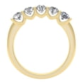 thumbnail image 3 of 1.00 Carat TW Natural Diamond Five Stone Anniversary Band in 14k Yellow Gold, 3 of 4