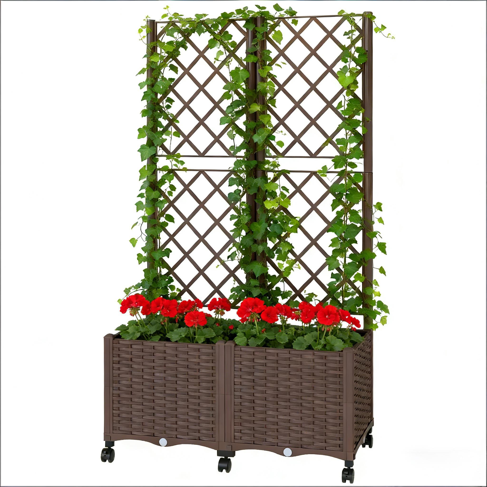 Outdoor Planter Box Mobile Raised Garden Bed