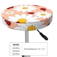 thumbnail image 4 of Disketp Daisy and Ladybug Funda Redonda para Taburete, Funda de Cojín para Silla de Bar Suave y Elástica-12 inch, 4 of 7