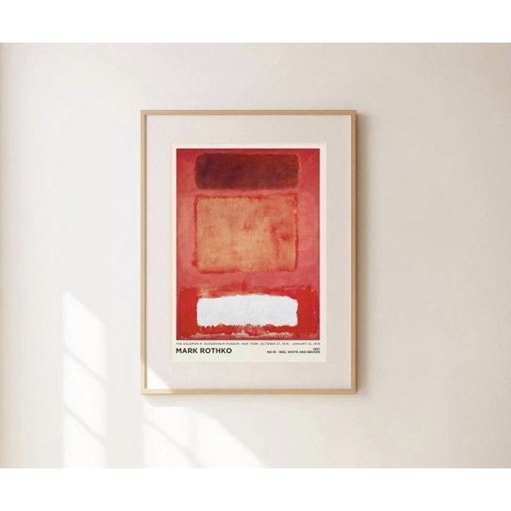 Color Block Maroon Red Red Portrait Decor Unframed Paper Print