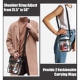 thumbnail image 5 of Bolsa transparente MoKo aprobada por el estadio para mujer bolso cruzado con correa ajustable color negro, 5 of 5