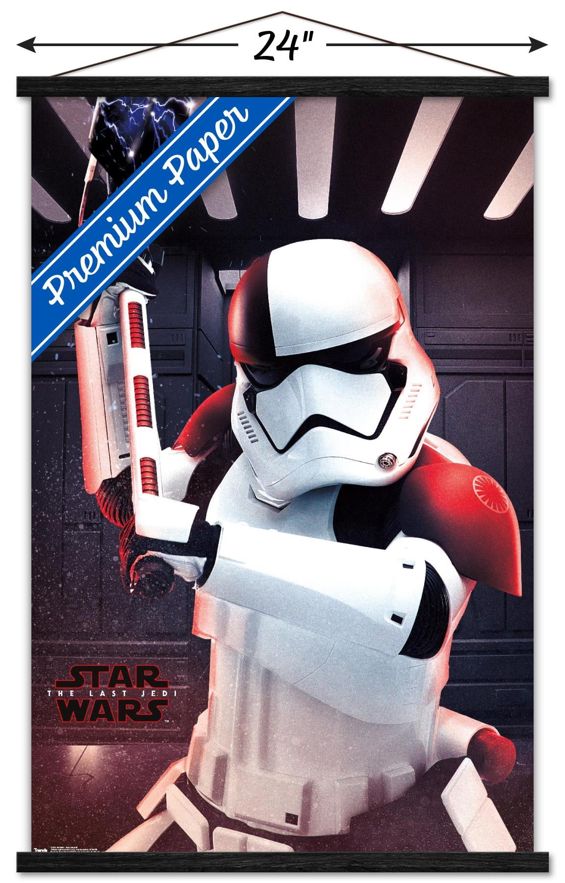 Star Wars: The Last Jedi - Executioner Wall Poster with Wooden Magnetic Frame, 22.375" x 34"