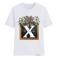 thumbnail image 2 of Xuapaodt INC Ladies Casual Round Neck Personality Letter Top T Shirt Short Sleeves Summer, 2 of 4