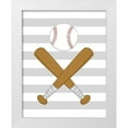 thumbnail image 1 of Robinson, Tamara 20x24 White Modern Wood Framed Museum Art Print Titled - Baseball Stripes, 1 of 4