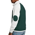 thumbnail image 3 of Jalioing Sweatshirts for Men Casual Color Block Half Zip Stand Collar Texture Pullover Shirt Fashion Long Sleeve Tops, 3 of 6