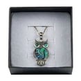 thumbnail image 5 of Women's Natural Abalone Shell Owl Pendant and Necklace Set, 5 of 5
