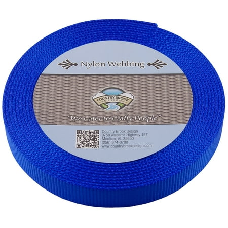- Country Brook Design® 1 Inch Royal Blue Super Heavy Nylon Webbing