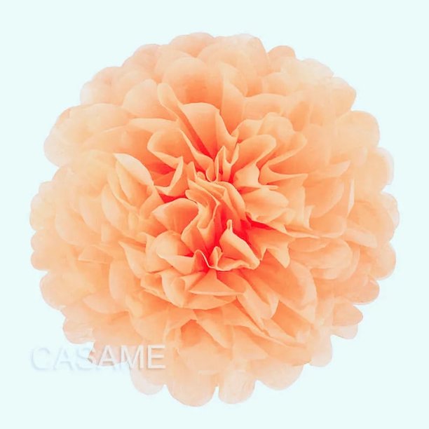 Pompones de papel decorativos para bodas, 10 cm, 15 cm, 20 cm, 25 cm, 4, 6, 8 y 10 pulgadas, bolas para fiestas, decoración del hogar, papel de seda, decoración de cumpleaños, rosa y naranja, 4