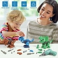 thumbnail image 4 of Kids 3-In-1 Electric Drill Disassembl Dinosaur Set  Screw  DIY Educational Early Assembl Toys, 4 of 11