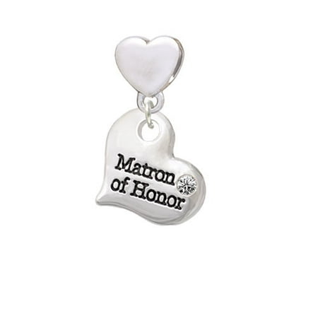 Large Matron of Honor Heart - Heart Charm Bead