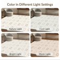 thumbnail image 7 of ODIKA 4'x6' Beige Cream Geometric Medallion Trellis Washable Area Rug Contemporary Inspired Lattice Grid Stain Resistant, Low Pile, Easy Care for Dorm Room, Small Living, 7 of 7