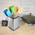 thumbnail image 1 of Evelots Soporte Para Utensilios De Cocina De Acero Inoxidable Para Encimera, Recipiente Para Utensilios De Cocina De 6,75 Pulgadas De Alto, Puede Almacenar Hasta 15 Utensilios Grandes, Organizador Gra, 1 of 5