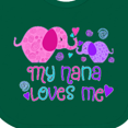 thumbnail image 4 of Inktastic My Nana Loves Me Cute Elephants Boys or Girls Baby Bib, 4 of 4