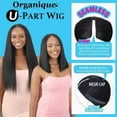 thumbnail image 3 of Shake ' N Go Organique Synthetic Hair U-PART Wig - 28" Natural Yaky Straight, 3 of 4