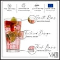 Vikko Drinking Glasses Set of 6 Highball Glass Dishwasher Safe