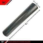 JFIT High Density Foam Roller, Speckled Blue, 36-Inch