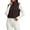 Coffee, variant on Womens Winter Jacket Stand Collar Cropped Puffer Vest Full Zip Sleeveless Lightweight Quilted Gilet, Black S-2XL