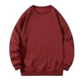 thumbnail image 2 of Styesk Sweatshirts for Men Cotton Crewneck Pullover Sweatshirts Solid Color Oversized Sweatshirt Soft Comfy Fleece Thick Casual Loose Pullover Sweatshirt, 2 of 4