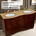 thumbnail image 2 of Natfurhome Bathroom Vanity Contemporary Freestanding, Brown Wood, Granite Top, Double Sink, 60 in. W x 22 in. D x 36 in. H, 2 of 8