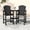 Black, variant on KINGYES Tall Adirondack Chairs Set of 2 with Double Connecting Tray, HDPE All-Weather Adirondack Barstools, Bar Height Outdoor Chairs for Patio, Deck, Backyard, White