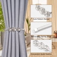 thumbnail image 4 of Xchenda Curtain Tiebacks Elastic Spring Adjust Length Curtain Buckle Rose Type, 4 of 7