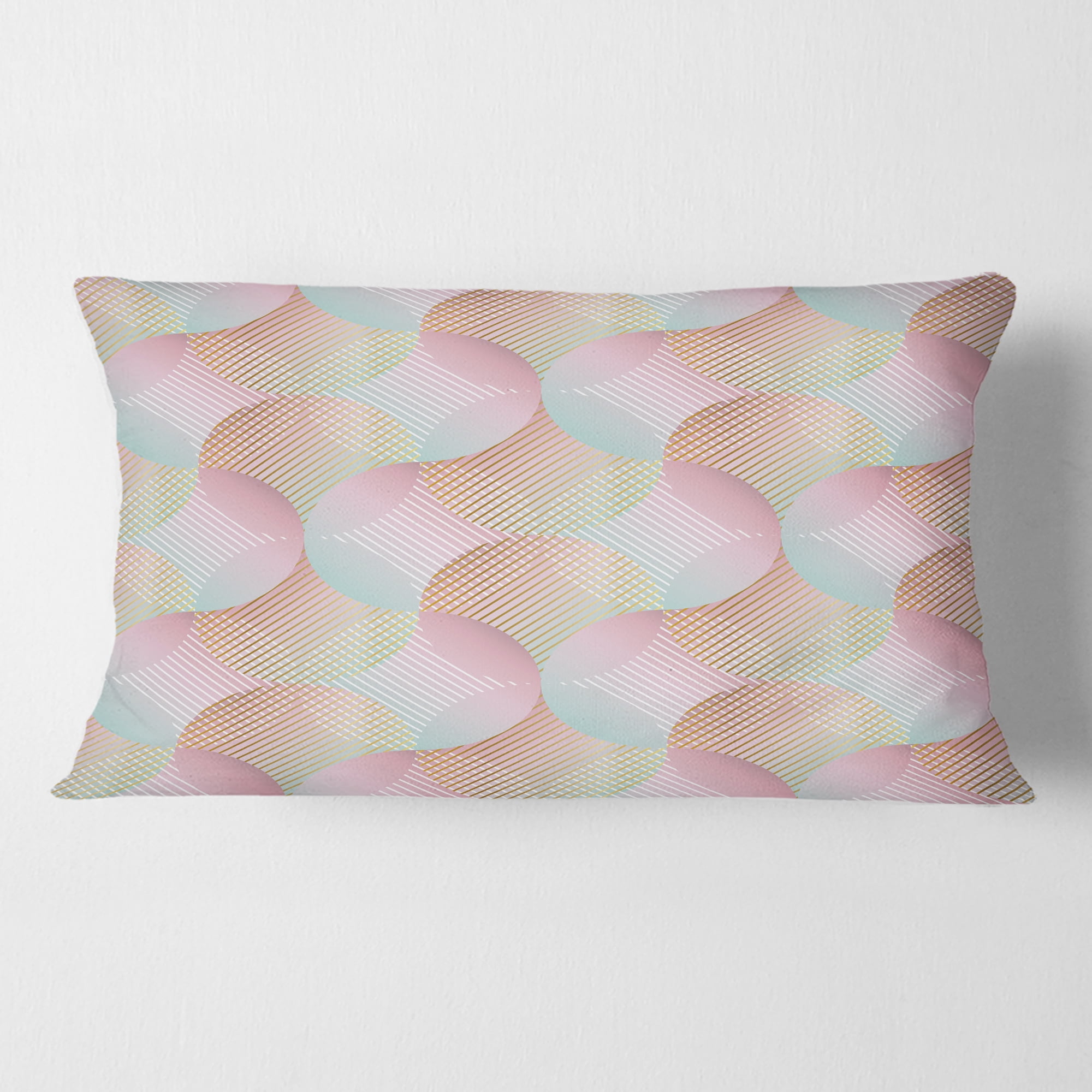 Designart Abstract Design Retro Pattern VII' Mid-Century Modern Throw Pillow - 12x20