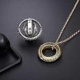 thumbnail image 3 of Anillos colgantes de astro para hombres, anillos de bola astronómica vintage cósmica giratoria, collar para mujeres, anillo de dedo con letra, joyería, tamaño 9, plata, 3 of 5