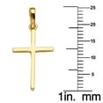 thumbnail image 2 of Precious Stars 14K Yellow Gold Religious Cross 1" Unisex Pendant - No Chain, Pendant Only, 2 of 3